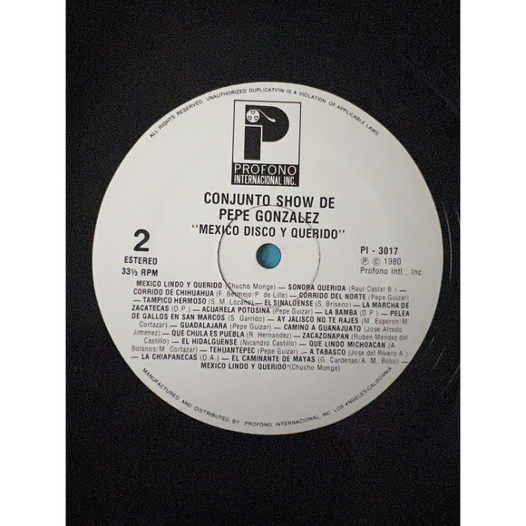 Conjunto Show De Pepe Gonzalez Disco Ronda LP 1980 Profono PI-3017 EX SHRINK - Picture 7 of 7